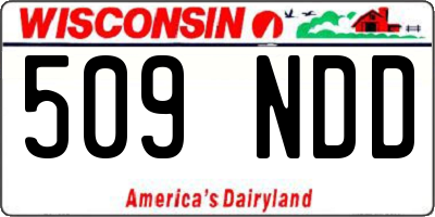 WI license plate 509NDD