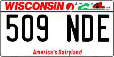 WI license plate 509NDE