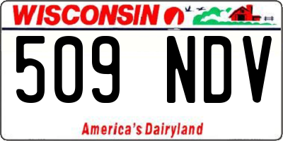 WI license plate 509NDV