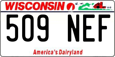 WI license plate 509NEF