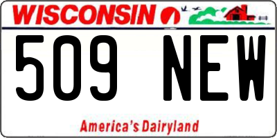 WI license plate 509NEW