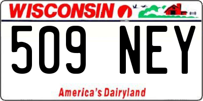 WI license plate 509NEY