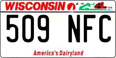 WI license plate 509NFC
