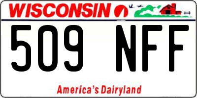 WI license plate 509NFF