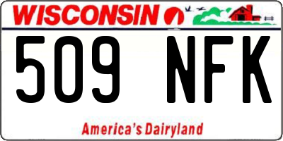 WI license plate 509NFK