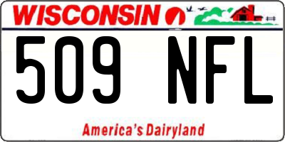 WI license plate 509NFL