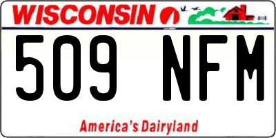 WI license plate 509NFM