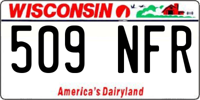 WI license plate 509NFR