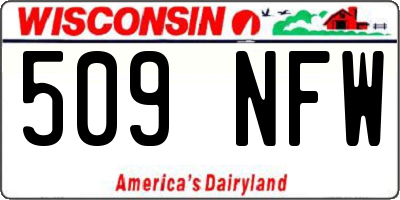 WI license plate 509NFW