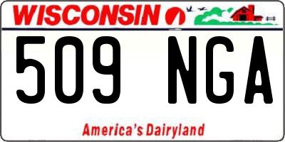 WI license plate 509NGA
