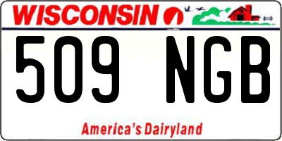 WI license plate 509NGB