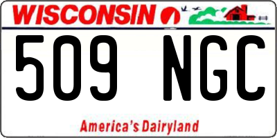 WI license plate 509NGC
