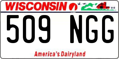 WI license plate 509NGG