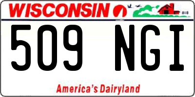 WI license plate 509NGI