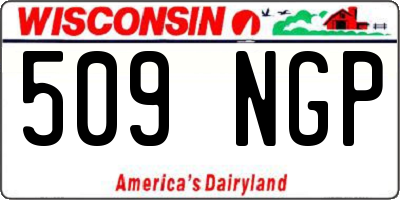 WI license plate 509NGP