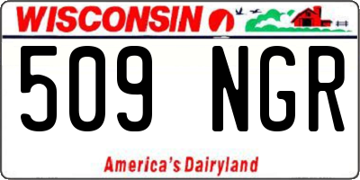 WI license plate 509NGR