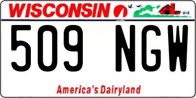 WI license plate 509NGW