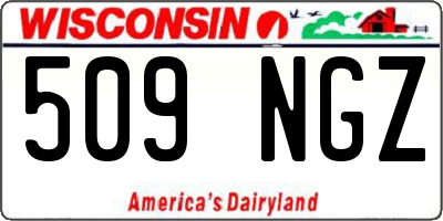 WI license plate 509NGZ
