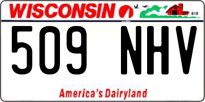 WI license plate 509NHV