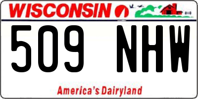 WI license plate 509NHW