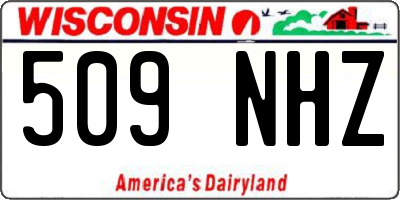 WI license plate 509NHZ