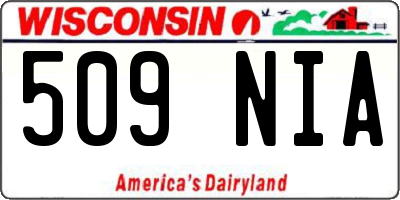 WI license plate 509NIA