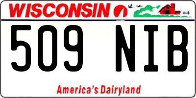 WI license plate 509NIB