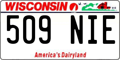WI license plate 509NIE