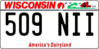 WI license plate 509NII