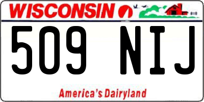 WI license plate 509NIJ
