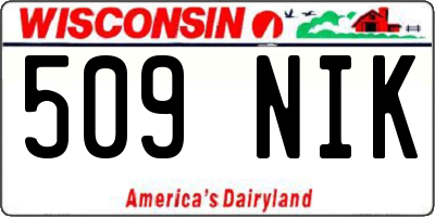 WI license plate 509NIK