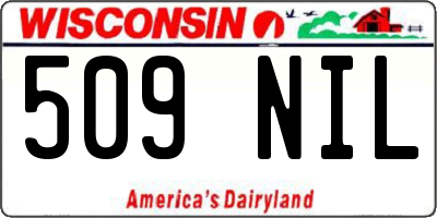 WI license plate 509NIL