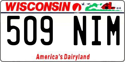 WI license plate 509NIM