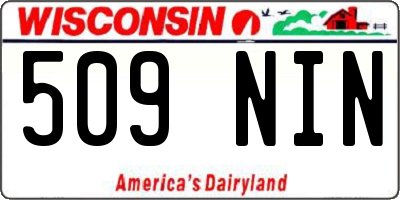 WI license plate 509NIN