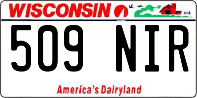 WI license plate 509NIR