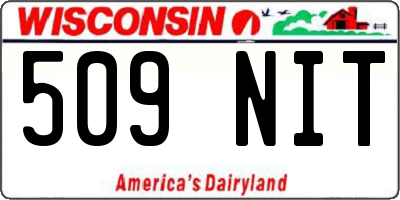 WI license plate 509NIT