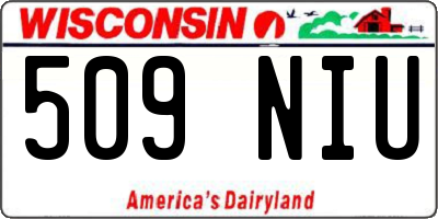 WI license plate 509NIU