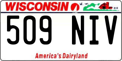 WI license plate 509NIV