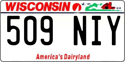WI license plate 509NIY