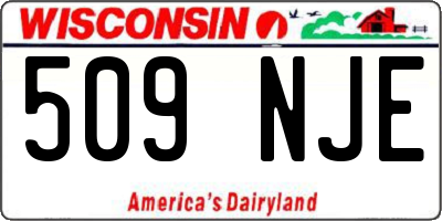 WI license plate 509NJE