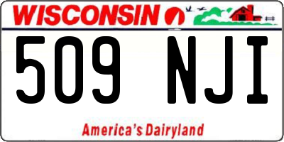 WI license plate 509NJI