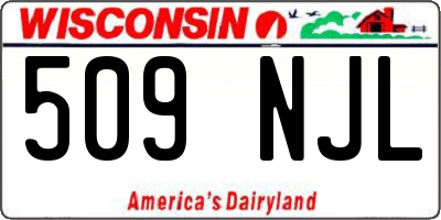 WI license plate 509NJL