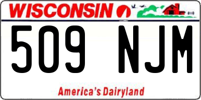 WI license plate 509NJM