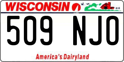WI license plate 509NJO