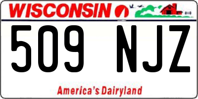 WI license plate 509NJZ