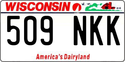 WI license plate 509NKK