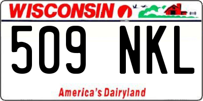 WI license plate 509NKL