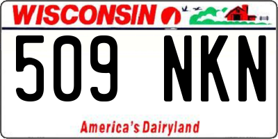 WI license plate 509NKN