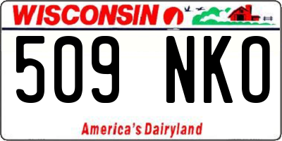 WI license plate 509NKO