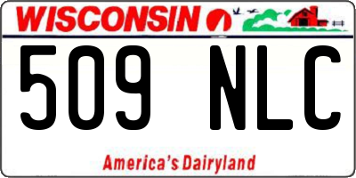 WI license plate 509NLC